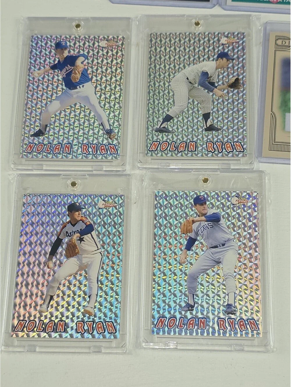 Huge Nolan Ryan Lot W/2008 Donruss Threads Diamond Kings Game-Worn Patch #/50 SP